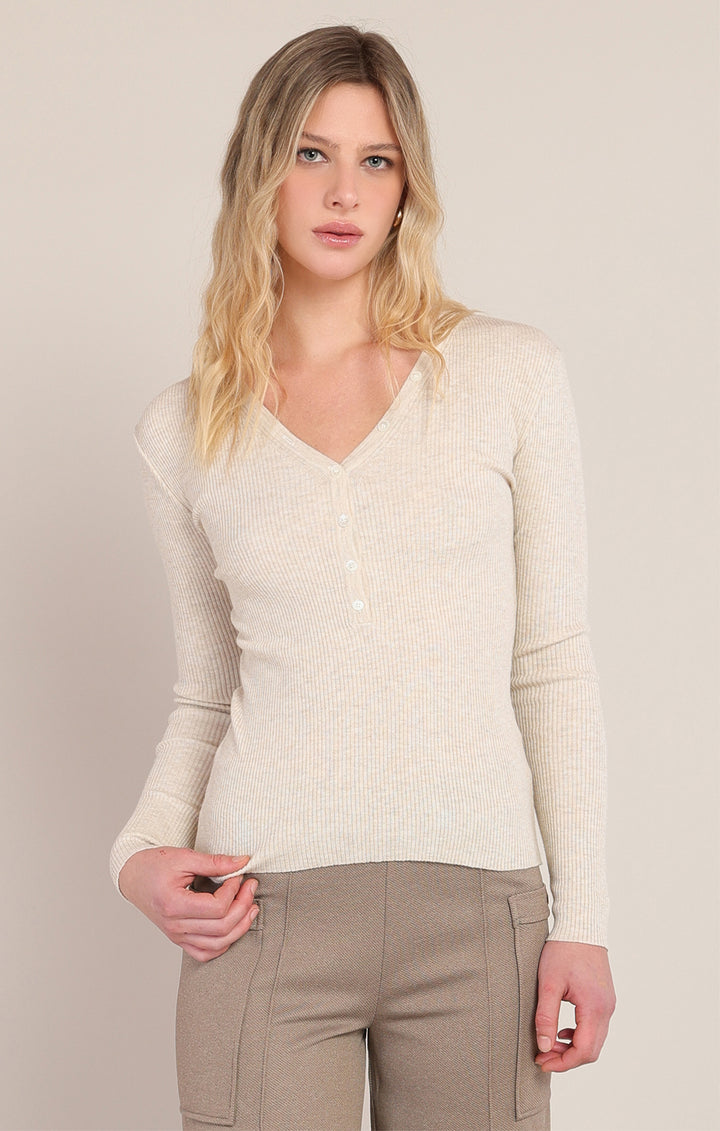 Rib Knit Henley