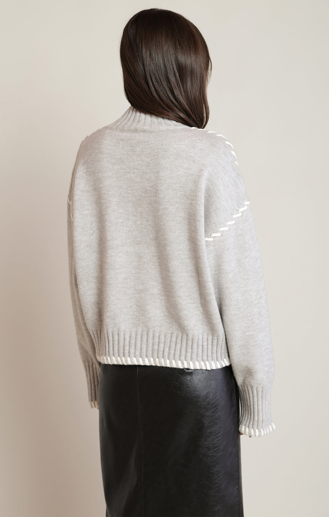 Stitch Turtleneck Sweater