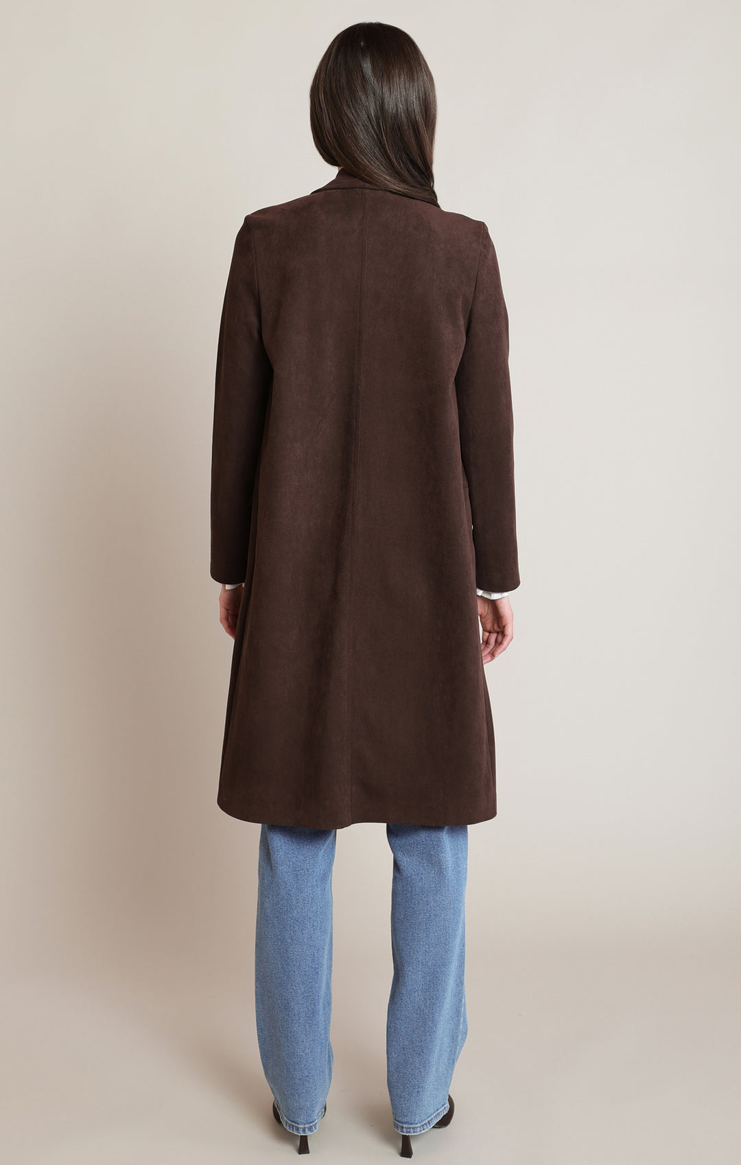 Brown Suede Long Jacket