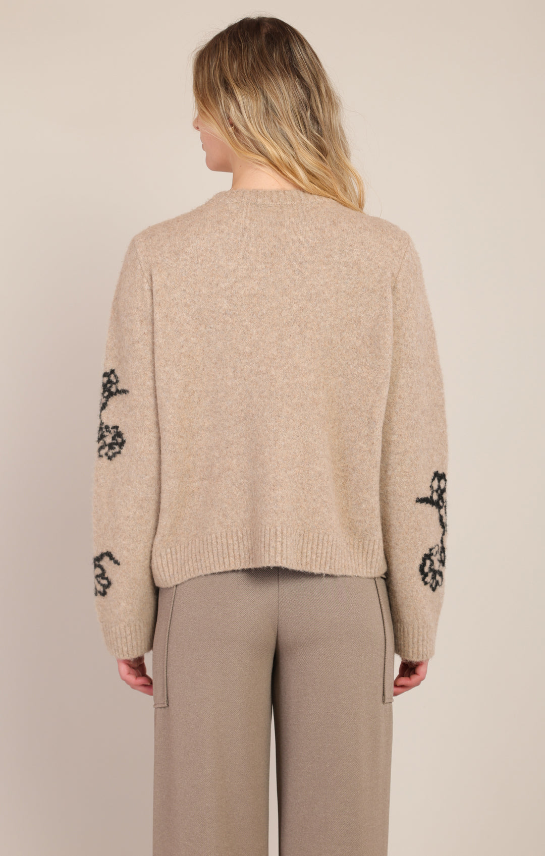 Sketched Floral Sweater