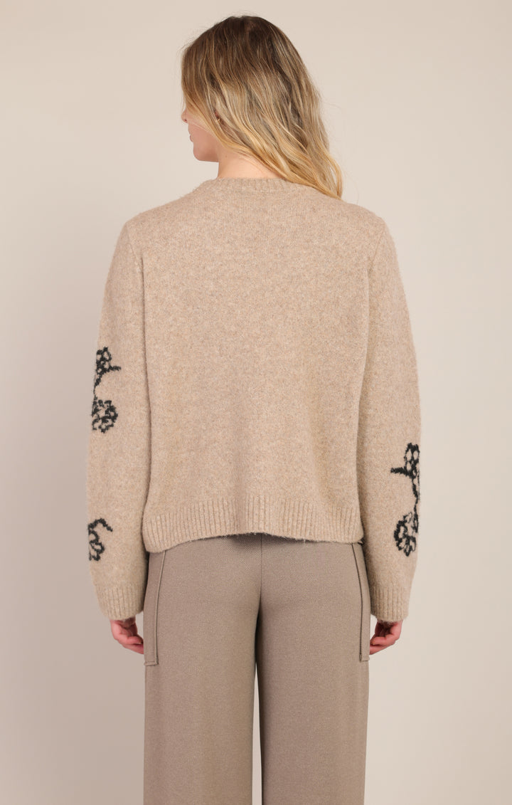 Sketched Floral Sweater