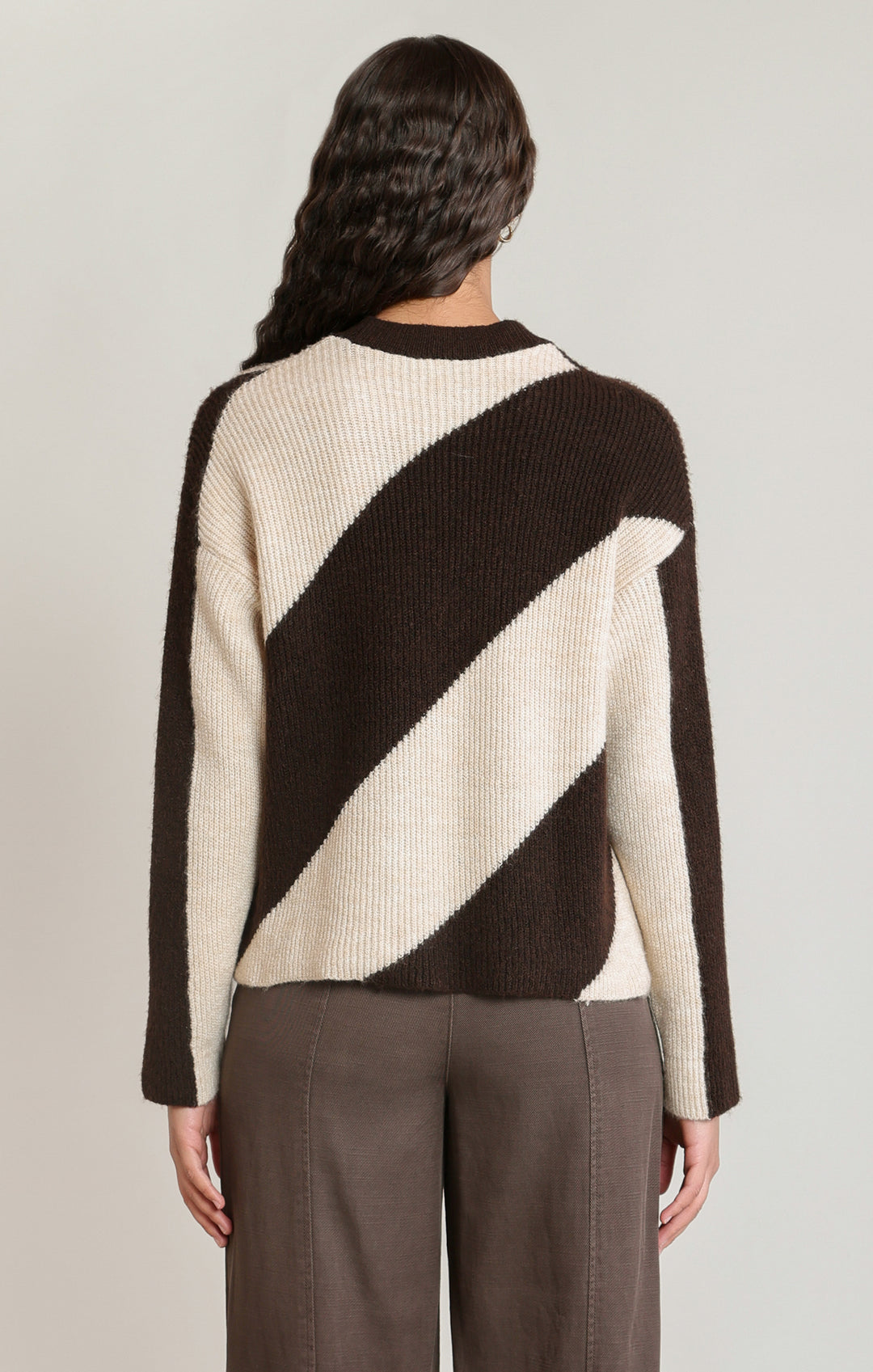 Diagonal Striped Sweater