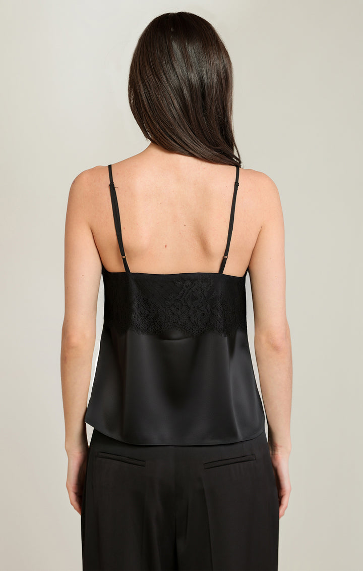 Black Lace Trim Cami