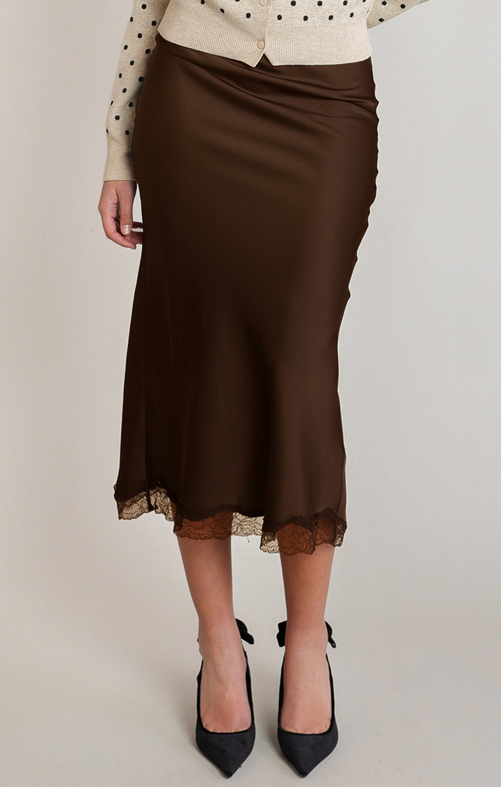 Satin Lace Skirt