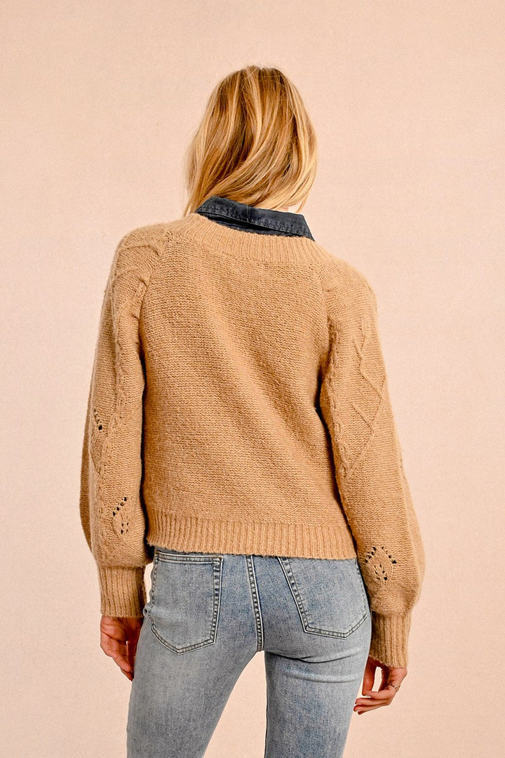 Pointelle Knit Cardigan