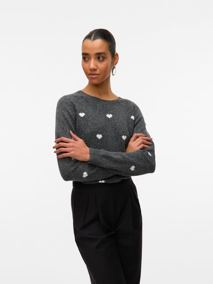 Doffy Heart Knit Sweater
