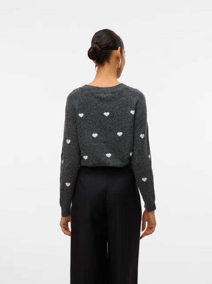 Doffy Heart Knit Sweater