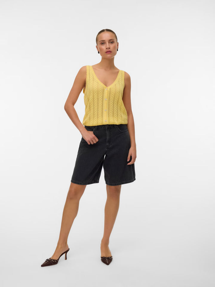 Lux V-Neck Tank - Yellow