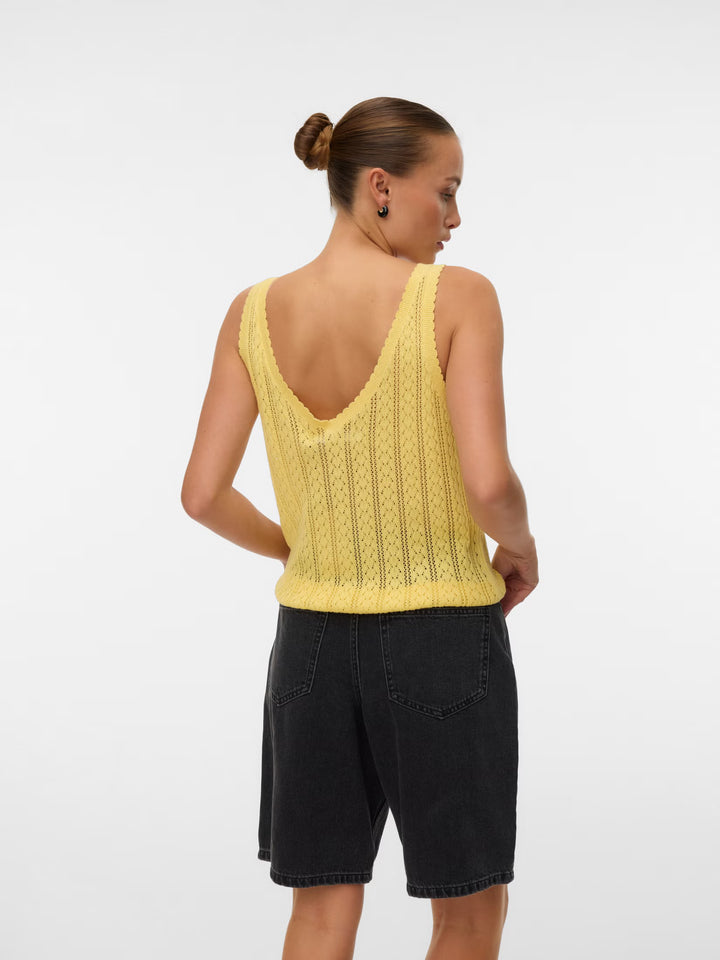 Lux V-Neck Tank - Yellow