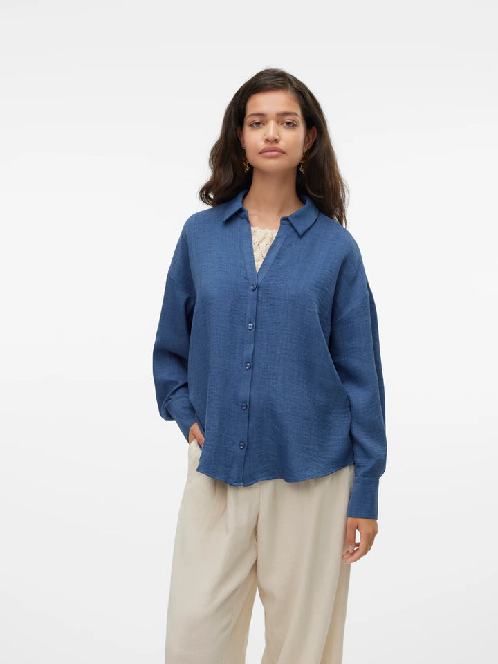 Melaney Button Up - Blue