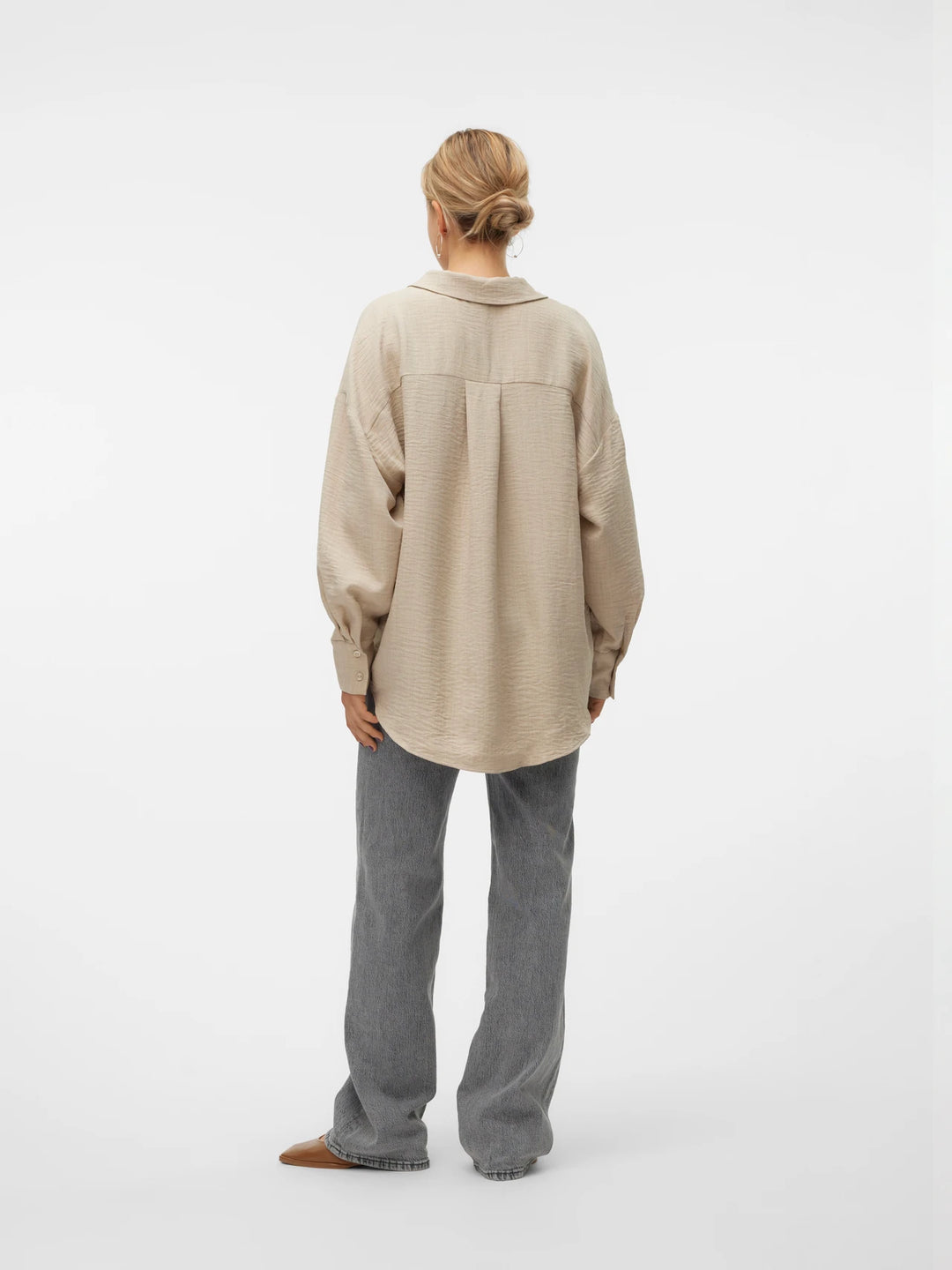 Melaney Button Up - Beige