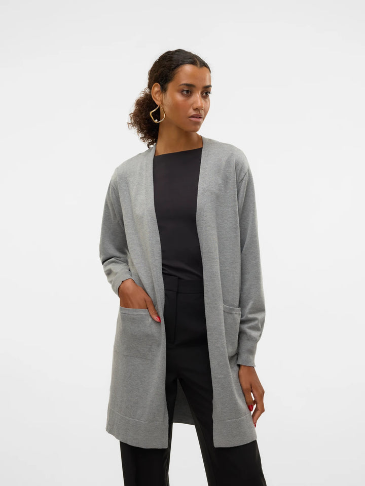 Silje Long Cardigan - Grey