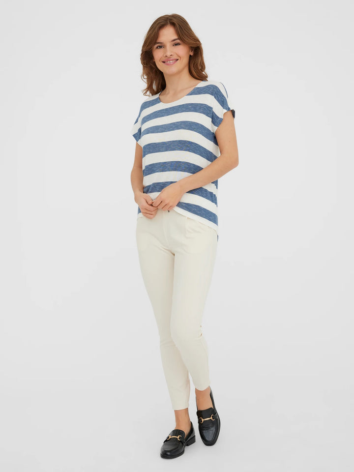 Wide Stripe Tee - Blue