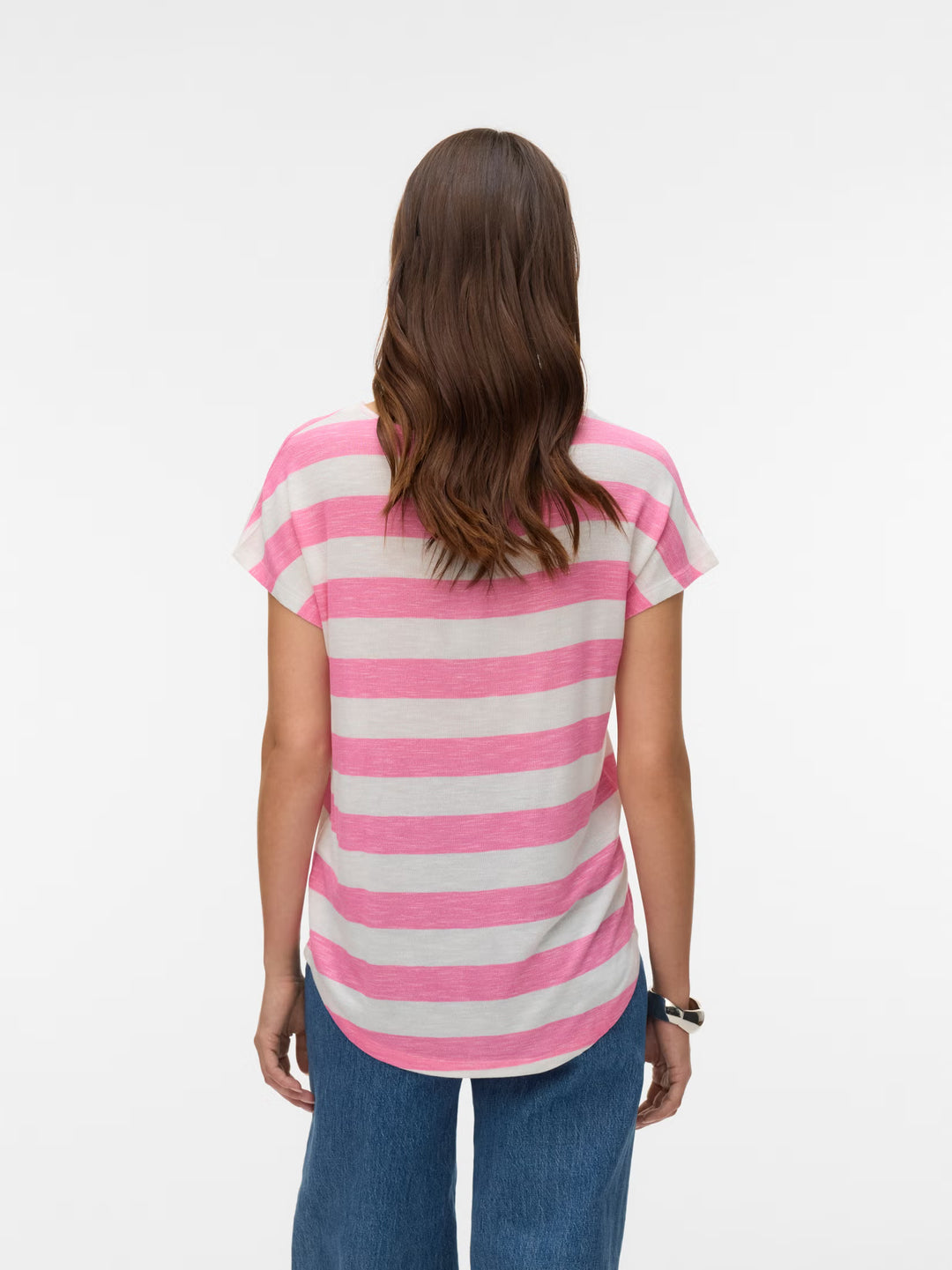 Wide Stripe Tee - Pink