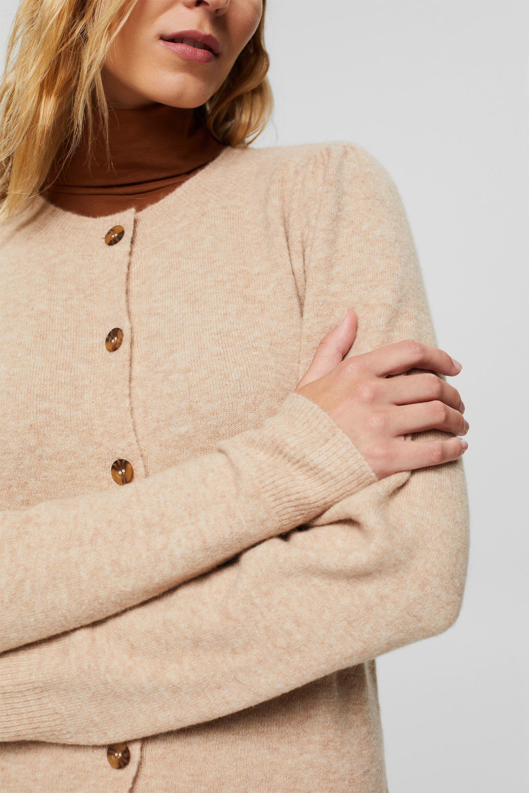 Wool Blended Sweater - Sand