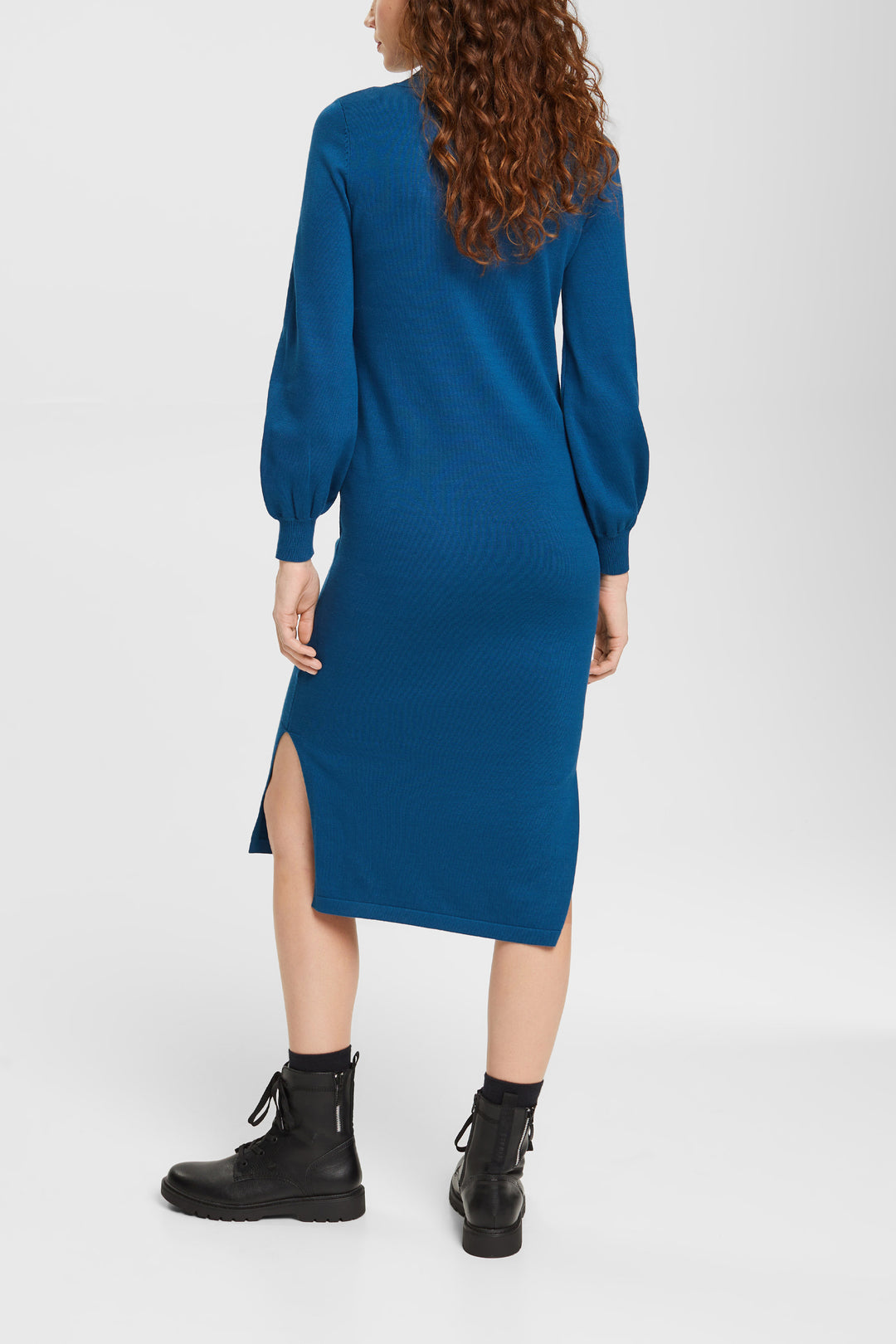 Turtleneck Sweater Dress - Petrol Blue