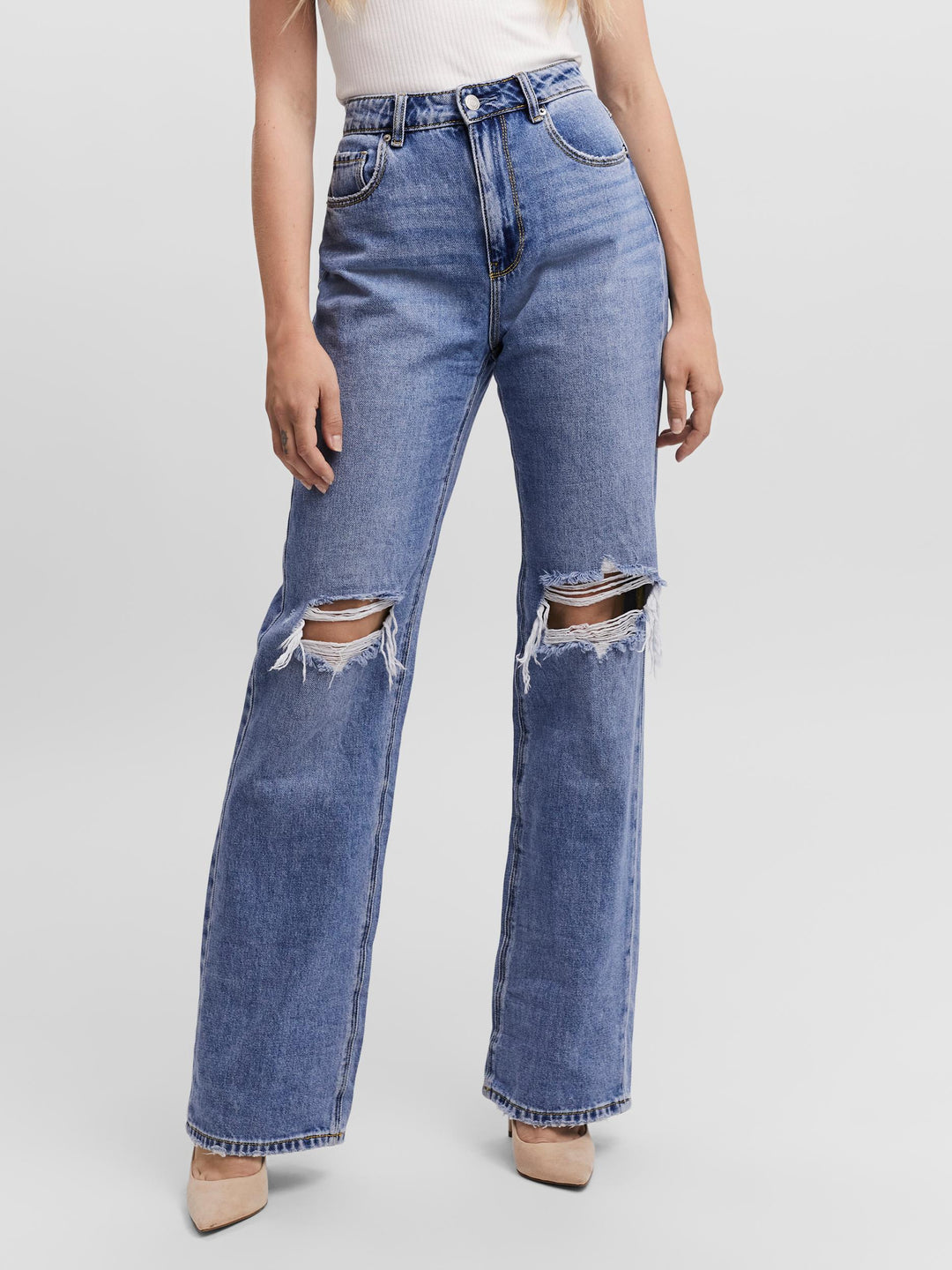 Kithy High Waist Straight Fit Jeans