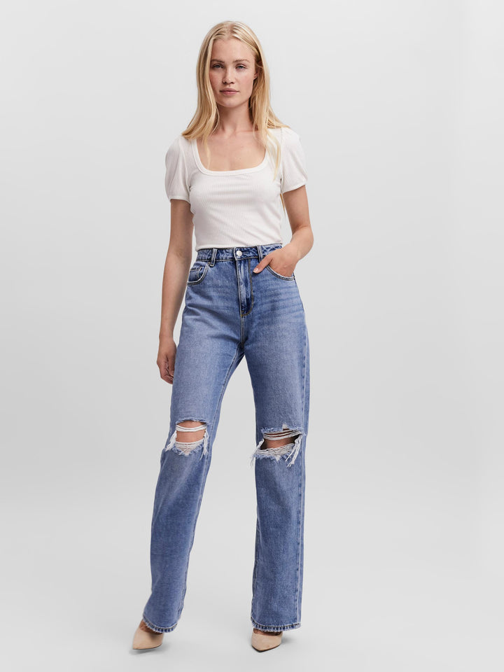 Kithy High Waist Straight Fit Jeans