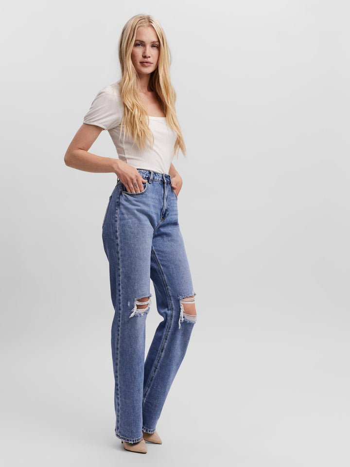 Kithy High Waist Straight Fit Jeans