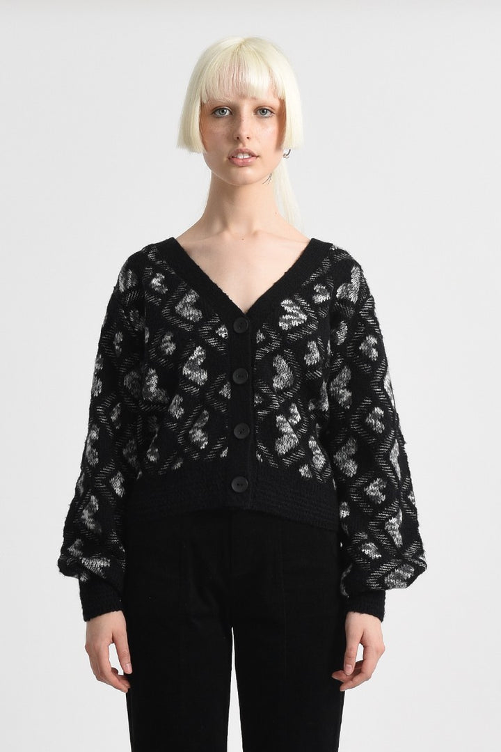 Black Hearts Cardi