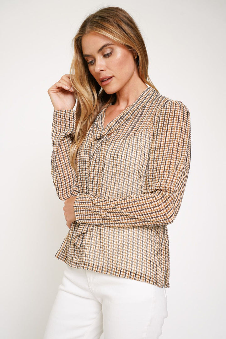 Tie Front Tie Blouse