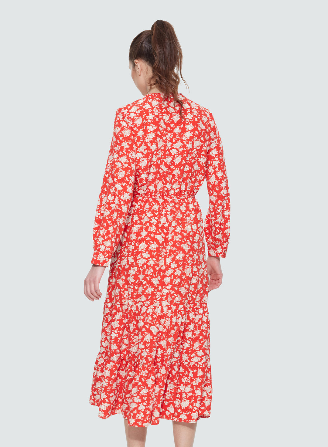 Red & White Floral Dress
