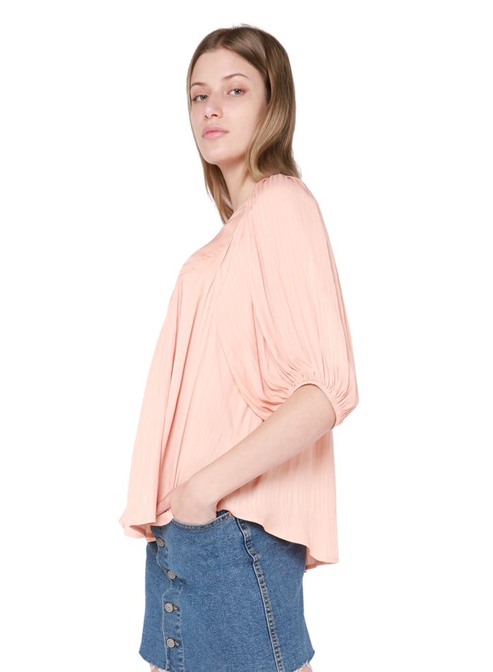 Bright Peach Flowy Blouse