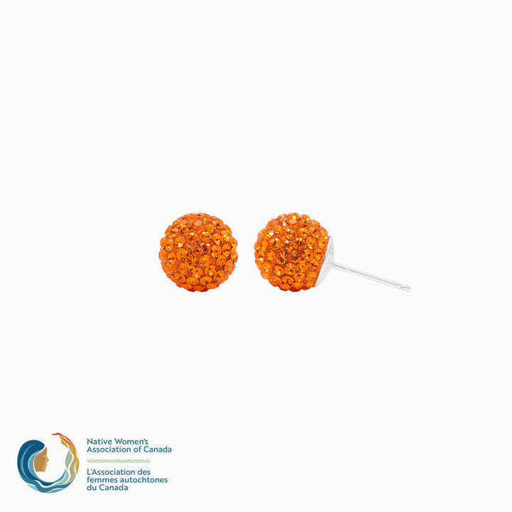 Orange Sparkle Ball™ Stud Earrings