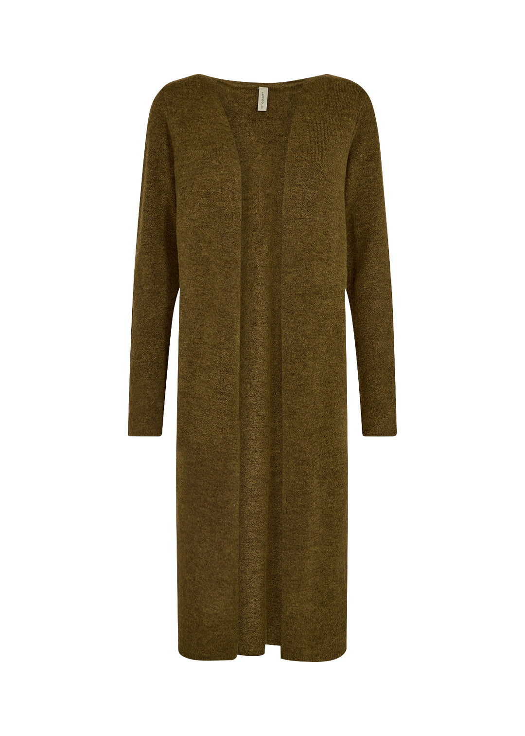 The Nessie Long Cardigan - Spice Brown Melange
