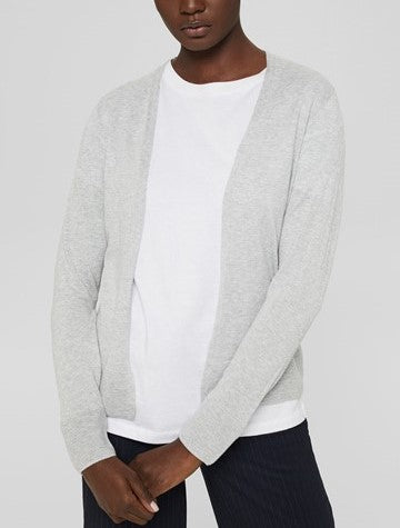 Open Sweater Cardigan - Light Grey