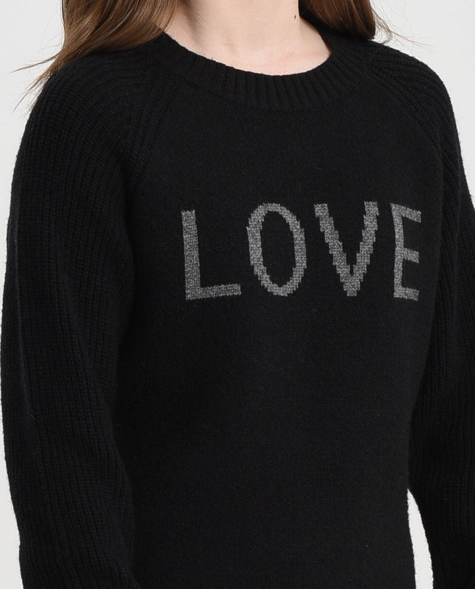 Love Knitted Sweater- Mini Molly - Black