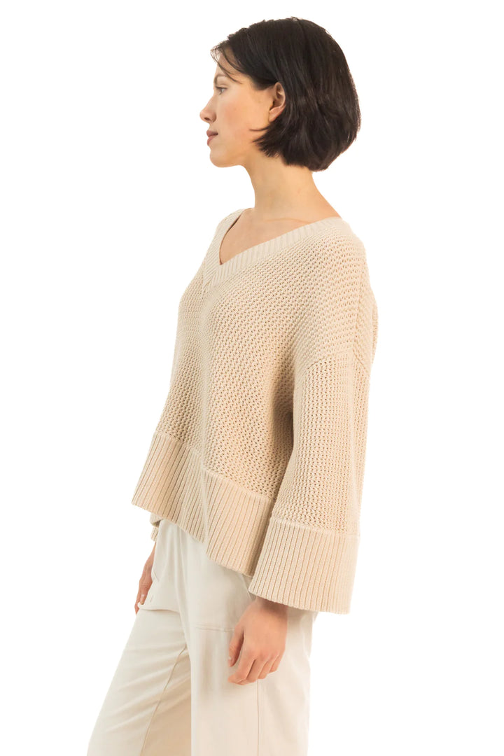 Willow Oversized V-Neck Sweater - Oatmeal