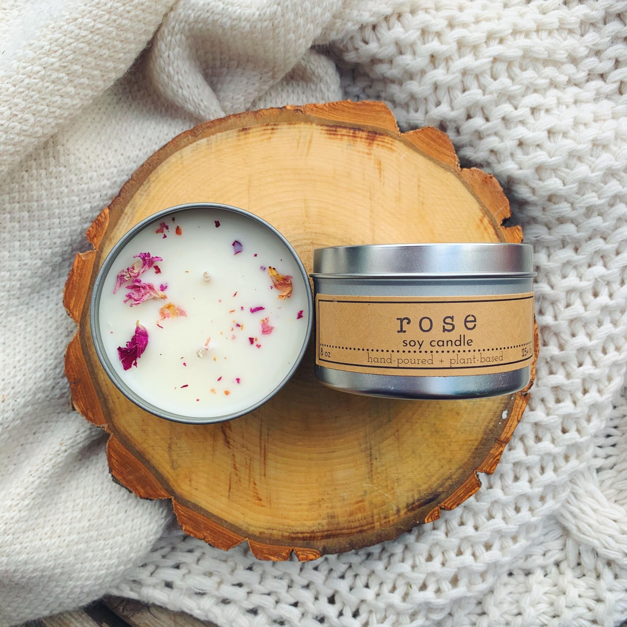 Wick'd Petals Rose Candle Dani + Madi