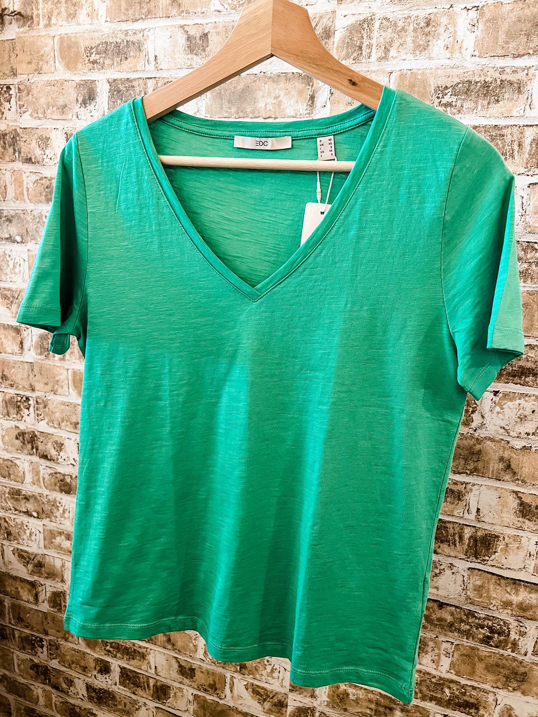 Kelly Green V-neck Tee