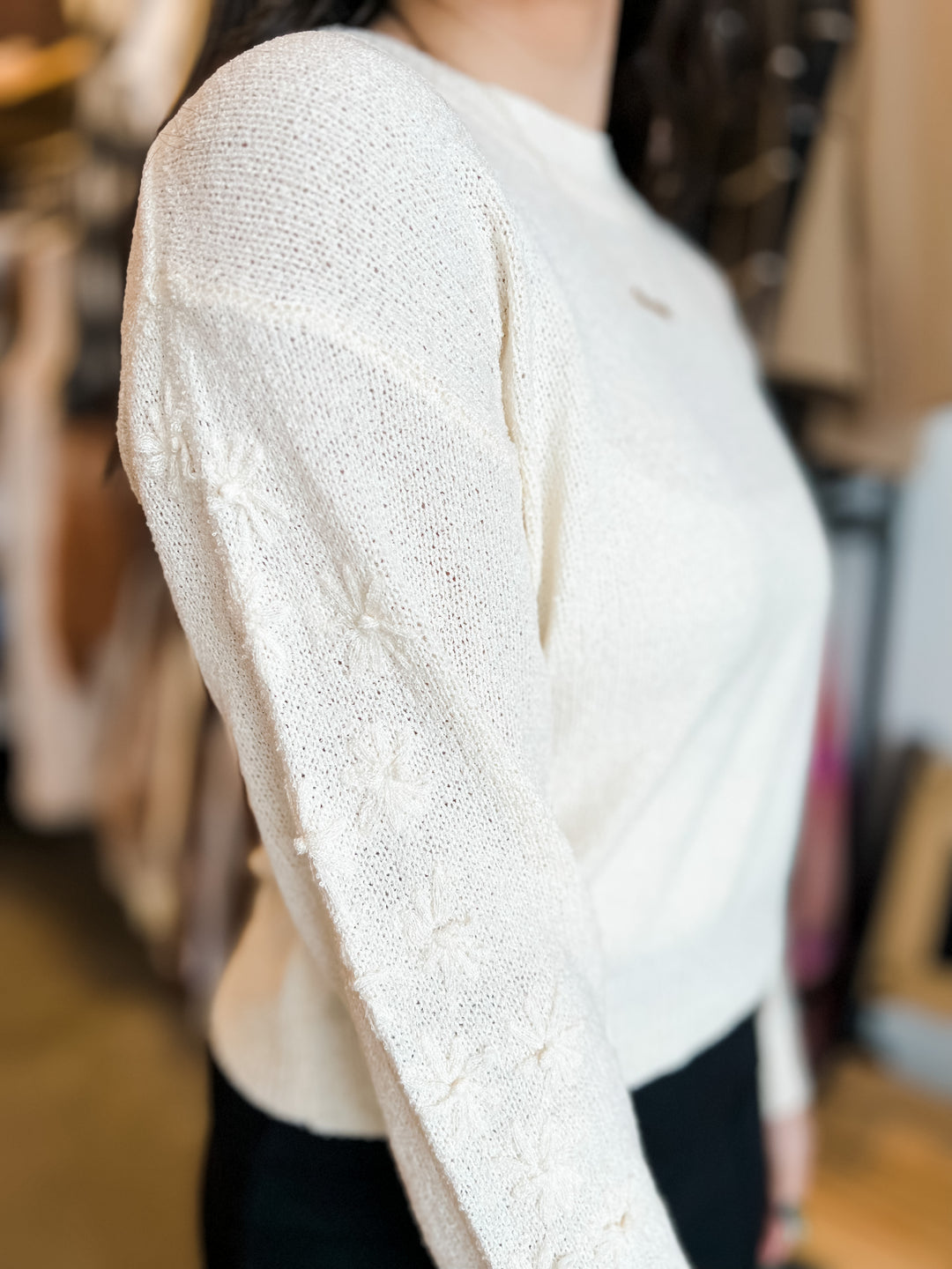 Darling Detail Crewneck Sweater