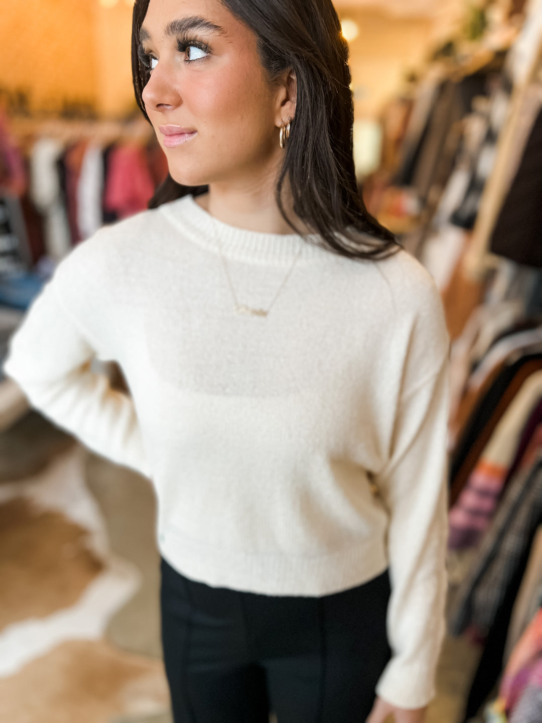 Darling Detail Crewneck Sweater