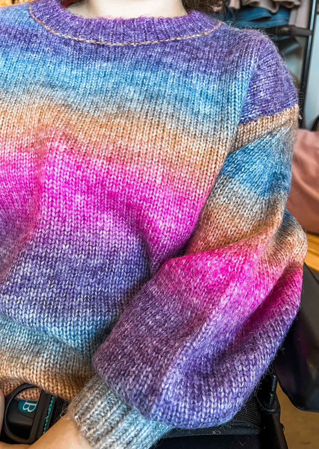 Girls Knitted Rainbow Sweater