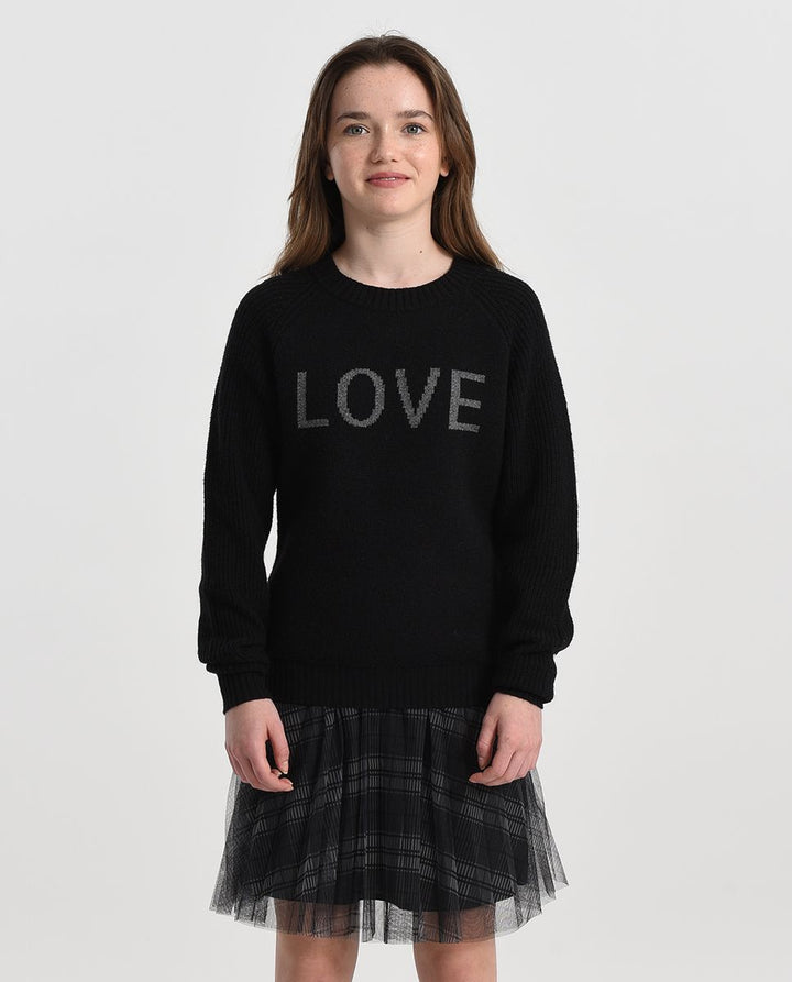 Love Knitted Sweater- Mini Molly - Black