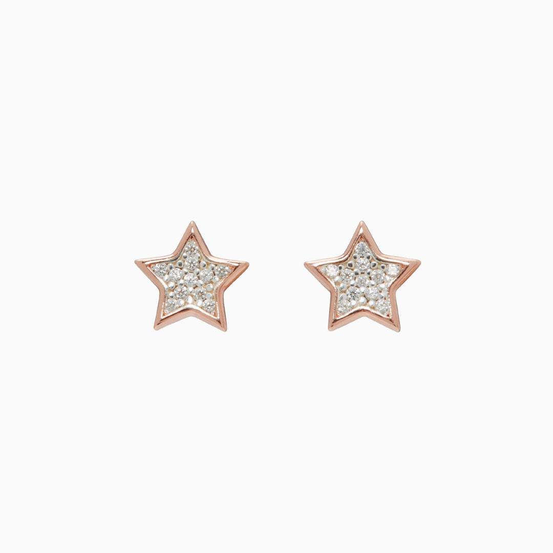 Mini Pavé Stud Earrings - Star
