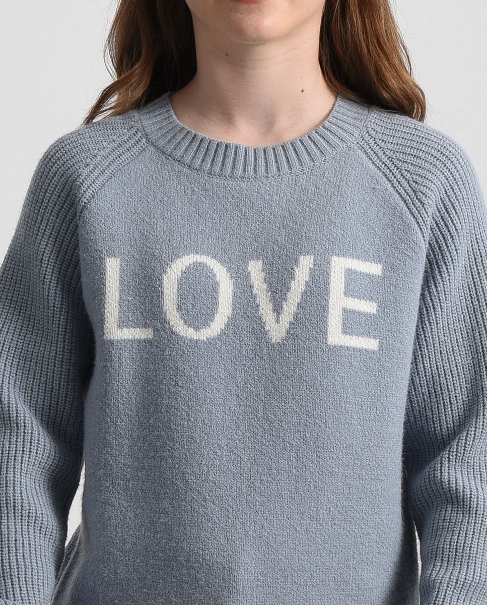 Love Knitted Sweater- Mini Molly Ice Blue